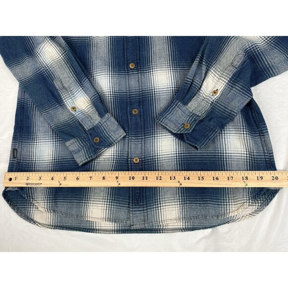 NWT Superdry Vintage Trailsman Flannel Shirt Men’s M Blue Plaid Button Down - Picture 12 of 15